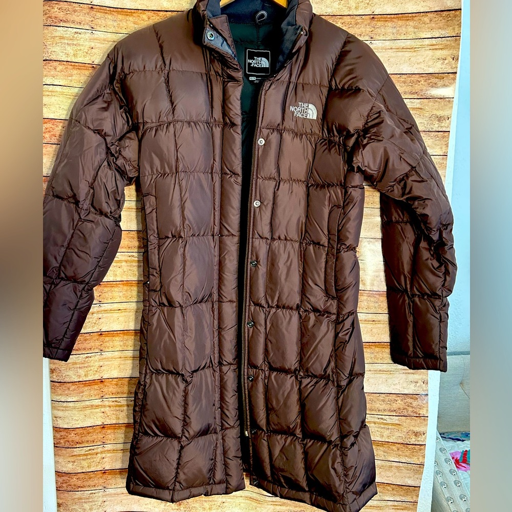 The north face brown coat, extra small
